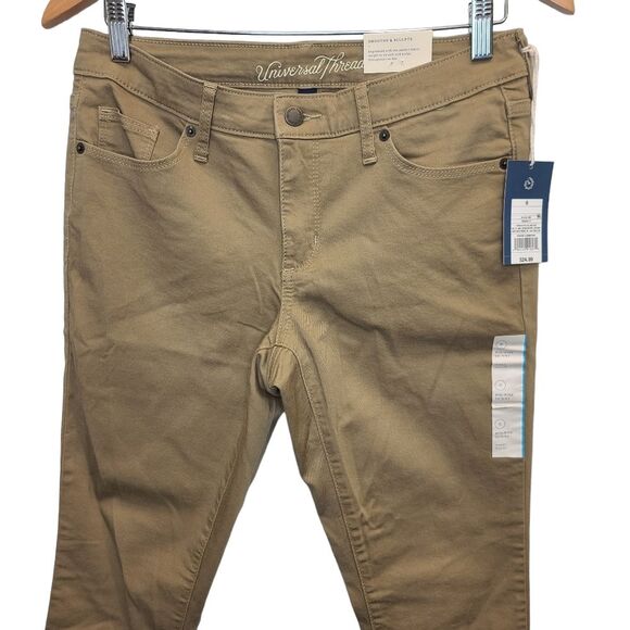 NWT Universal Thread Womens Mid-Rise Skinny Pants Tan Sz 6/28R - Picture 3 of 16
